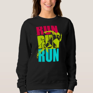 Running Man Graphic Cross Country Runner oder Jogg Sweatshirt
