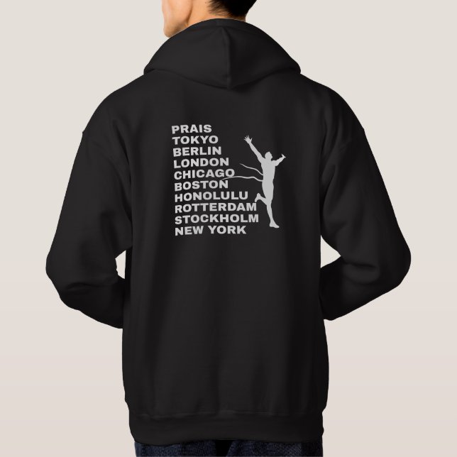 Running Marathon Citys  Hoodie (Rückseite)
