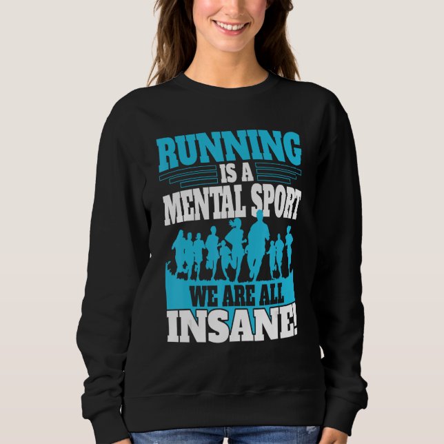 Running men Marathoner Runner Coach XC Running Sweatshirt (Vorderseite)