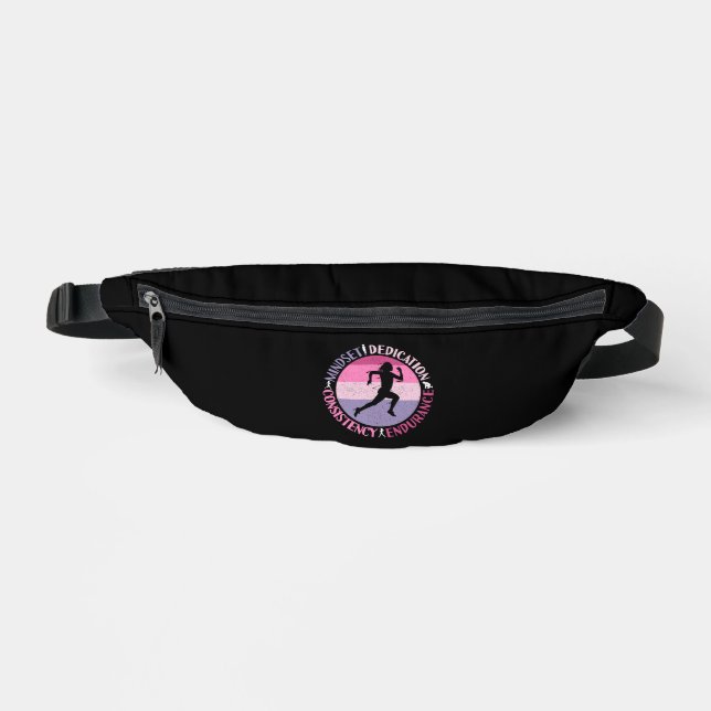 Running Mindset - Girly Runner Endurner Quote Bauchtasche (Vorderseite)