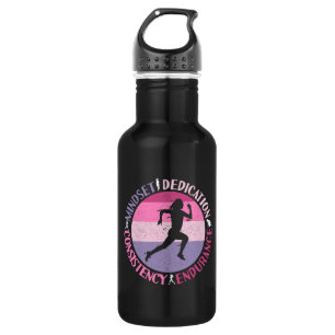Running Mindset - Girly Runner Endurner Quote Edelstahlflasche