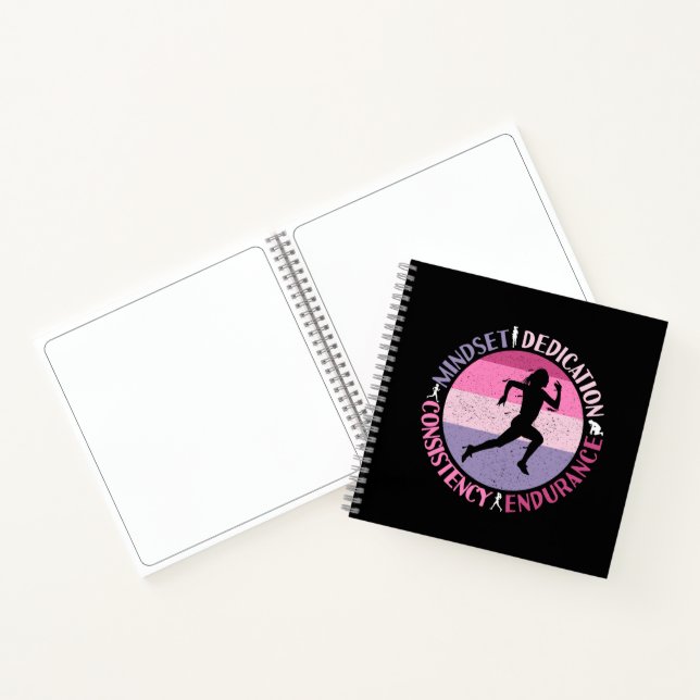Running Mindset - Girly Runner Endurner Quote Notizbuch (Innenseite)
