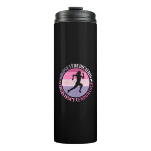 Running Mindset - Girly Runner Endurner Quote Thermosbecher