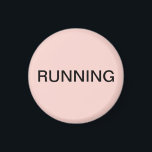 Running minimum blush pink dishwasher magnet<br><div class="desc">Minimaler Küchenmagnet mit einem rot-rosa Hintergrund,  der Ihnen bei der Küchenorganisation hilft. Passen Sie Ihren Text an.</div>