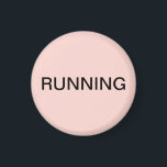 Running minimum blush pink dishwasher magnet<br><div class="desc">Minimaler Küchenmagnet mit einem rot-rosa Hintergrund,  der Ihnen bei der Küchenorganisation hilft. Passen Sie Ihren Text an.</div>