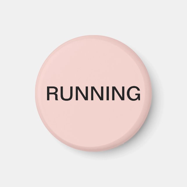 Running minimum blush pink dishwasher magnet (Vorne)