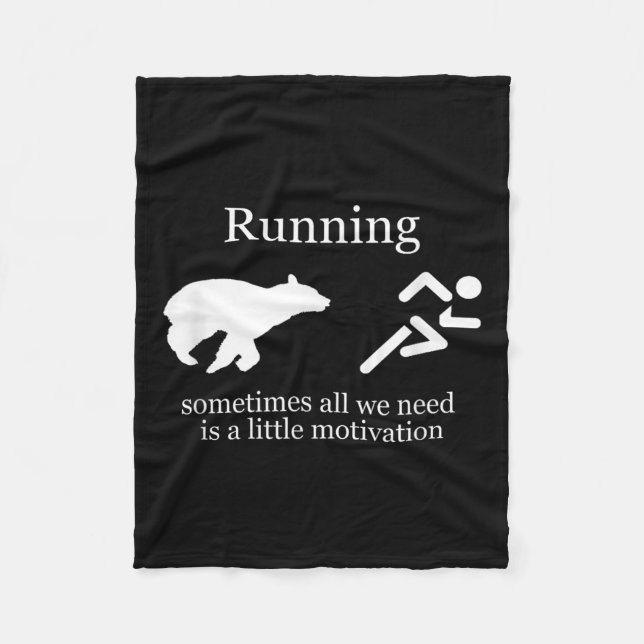 Running. Motivation  Fleecedecke (Vorderseite)