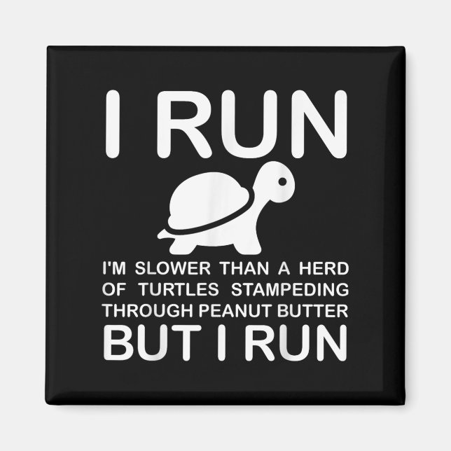 Running Motivation Turtle  Magnet (Vorne)