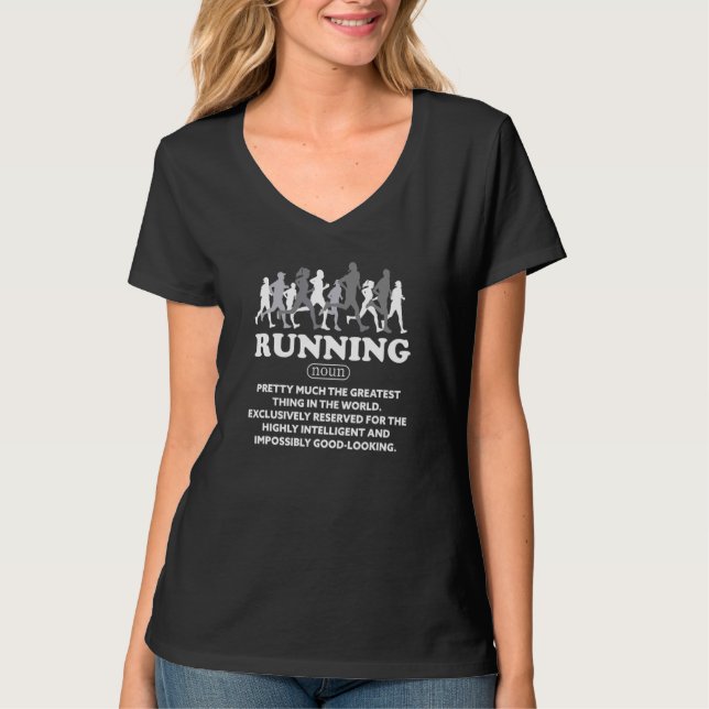 Running Noun Definition Marathon Runner T-Shirt (Vorderseite)