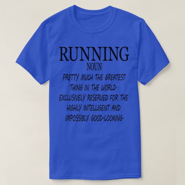 Running noun Funny Definition Funny T-Shirt (Design vorne)