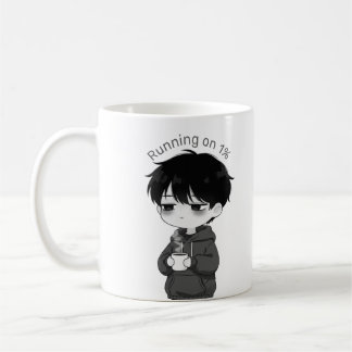 Running on 1 Percent Relatable Chibi Coffee Illust Kaffeetasse