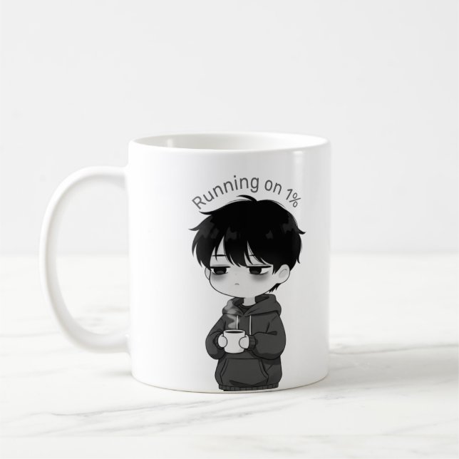 Running on 1 Percent Relatable Chibi Coffee Illust Kaffeetasse (Links)