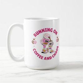 Running on Coffee and Chaos Sticker Kaffeetasse