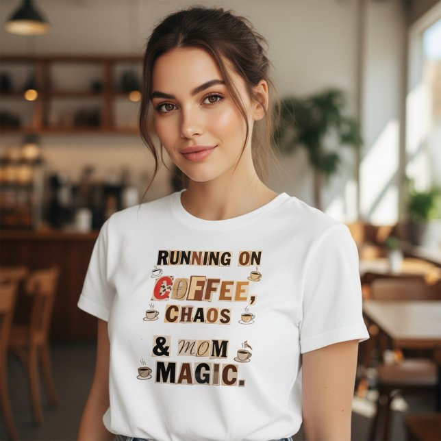Running on Coffee Chaos and Mom Magic Tri-Blend Shirt (Von Creator hochgeladen)