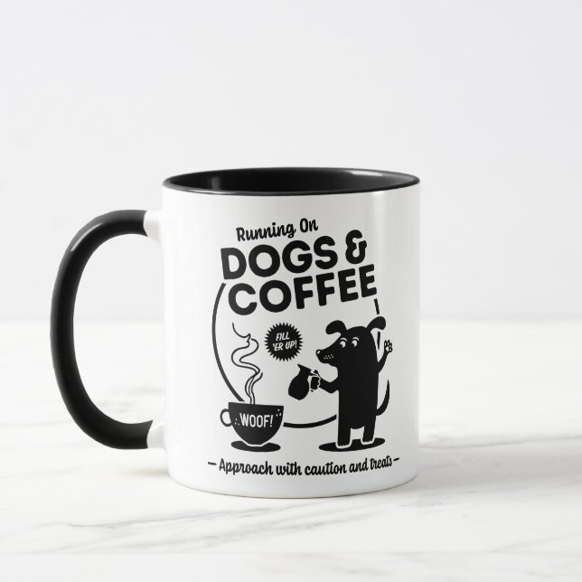 Running on Dogs and Coffee 11 oz. Combo Tasse (Links)