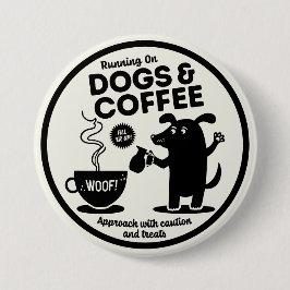 Running on Dogs and Coffee Button
