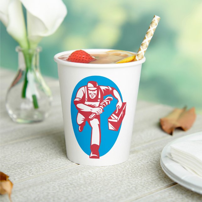 Running Plumber Pappbecher (Von Creator hochgeladen)