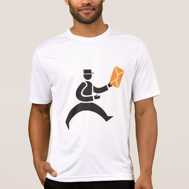 Running Postman Delivering Mail Postal Worker T-Shirt (Vorderseite)