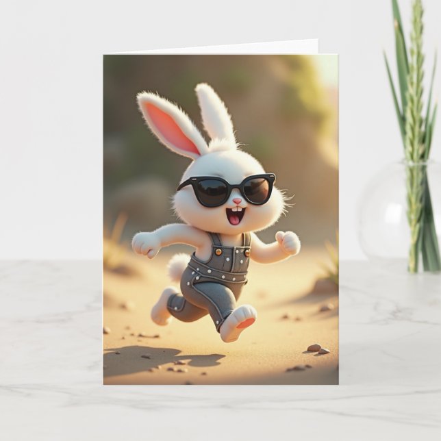 Running Rabbit Adventure Card Karte (Vorderseite)