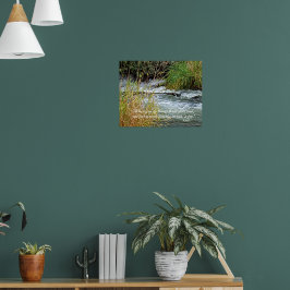 Running River Nature Foto Rumi Verse Poster