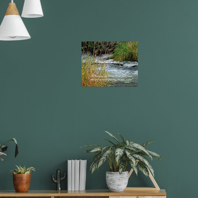 Running River Nature Foto Rumi Verse Poster (Wohnzimmer 1)