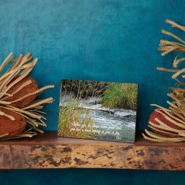 Running River Rumi Poetry Verse Fotoplatte (Seite)