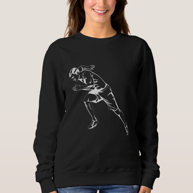 Running Silhoutte Sunset  Women Athelete Sports Lo Sweatshirt (Vorderseite)