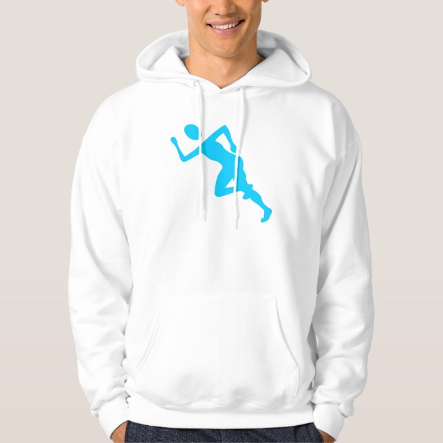 Running - Sky Blue Hoodie (Vorderseite)