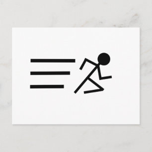 Running Stickman Postkarte