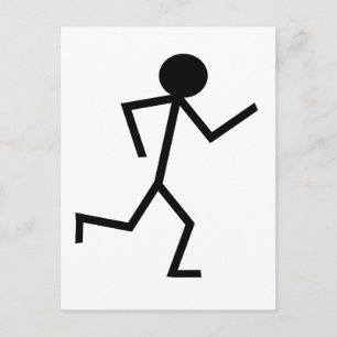 Running Stickman Postkarte