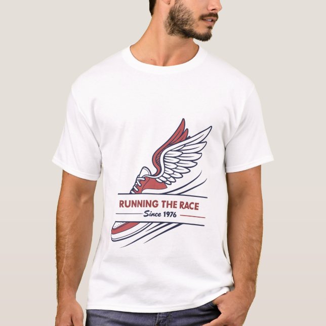 Running the Race Since 1976 Black History Month Tr T-Shirt (Vorderseite)