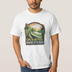 Running-Themed Artwork für aktive Lifestyles T-Shirt
