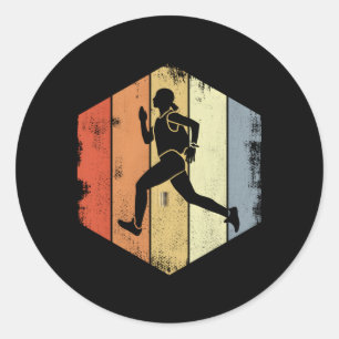 Running Triathlete Joggen Runder Aufkleber