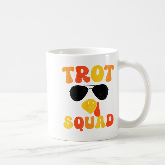 Running Turkey Sungles Trot Squad Thanksgiving  Kaffeetasse (Rechts)