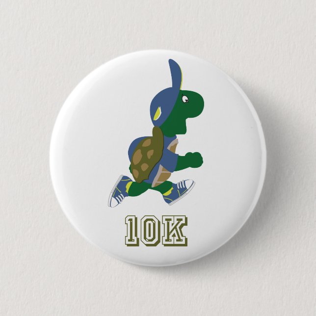 Running Turtle 10K - Blau Button (Vorderseite)