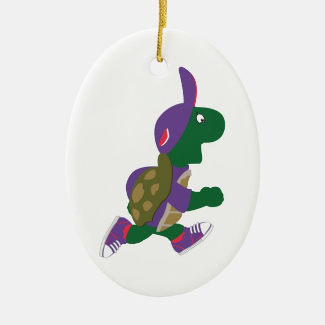 Running Turtle Keramikornament (Vorne)