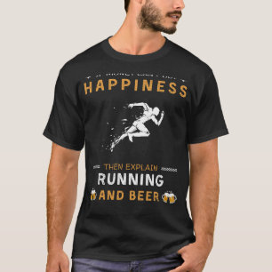 Running und Bier glücklich Funny Running Lover T-Shirt