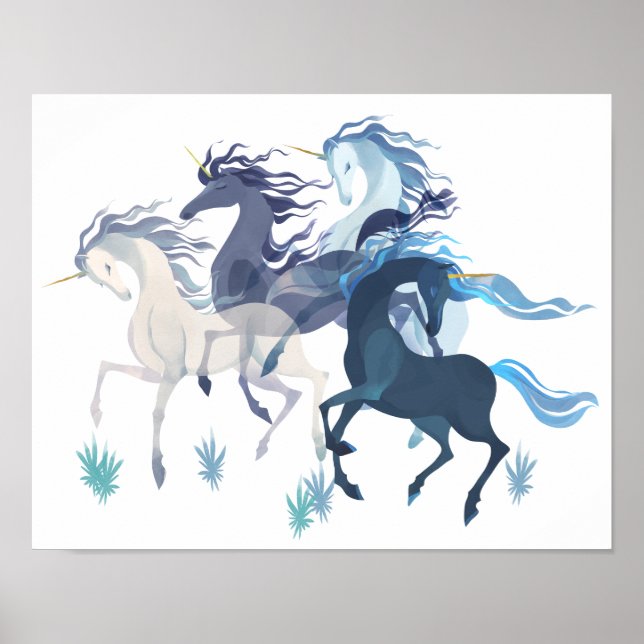 Running Unicorns Poster (Vorne)