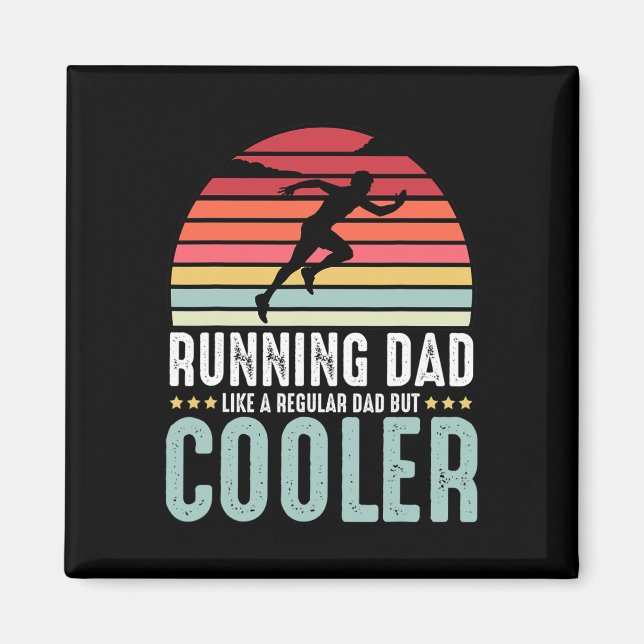 Running Vater Funny Marathon Runner Vatertag Dis Magnet (Vorne)
