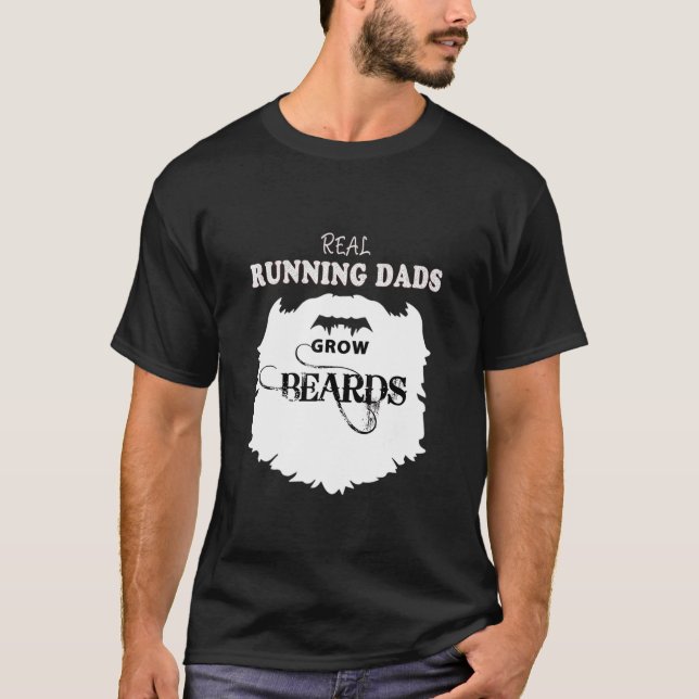Running Vater T Bartded Vater B Day T-Shirts (Vorderseite)