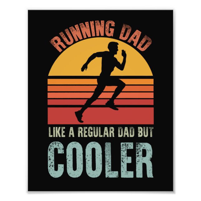 Running Vater Vathers Day Geschenk Marathon Runner Fotodruck (Vorne)