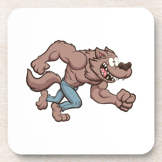Running Werewolf Getränkeuntersetzer (Vorderseite)