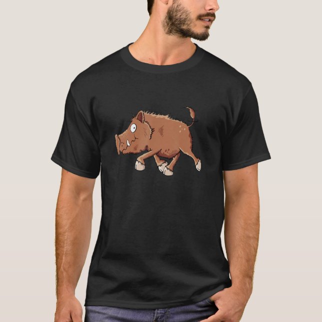 Running Wild Boar I jagd wilde Tiere I Hog Hun T-Shirt (Vorderseite)