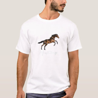 Running Wild Mustang Horse Rasse Reittier Lover T-Shirt