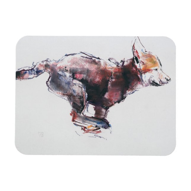 Running Wolf Magnet (Horizontal)