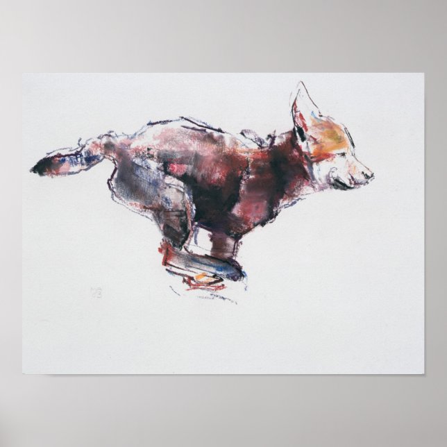 Running Wolf Poster (Vorne)