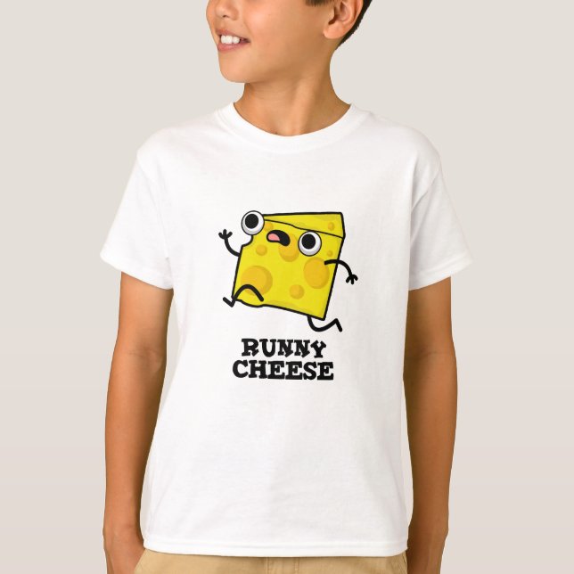 Runny Cheese Funny Food Puff T-Shirt (Vorderseite)