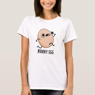 Runny Egg Funny Running Egg Puff T-Shirt