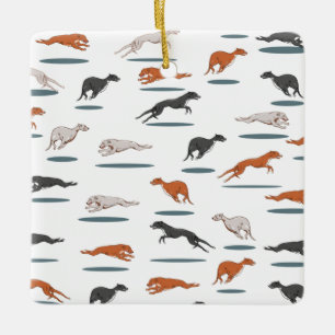 RUNNY GRAY HOUND 12000 TRANS KERAMIKORNAMENT