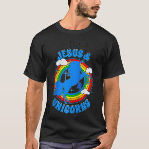 Runs auf Jesus und Unicorns Christliches Einhornkr T-Shirt